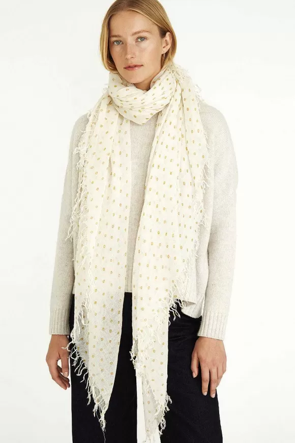 Chan Luu Honey Dot Cashmere And Silk Scarf Clearance