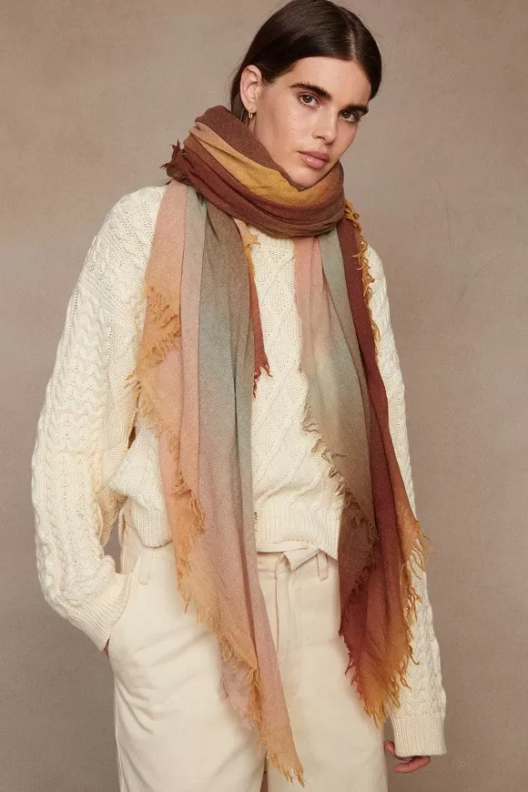 Chan Luu Honey Gold Ombre Cashmere Scarf Clearance