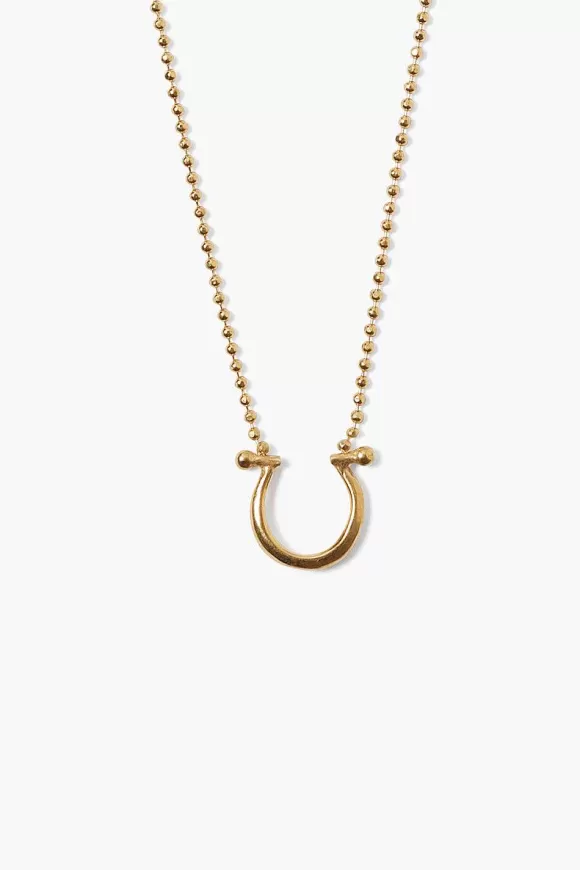 Chan Luu Horseshoe Necklace Yellow Gold Flash Sale