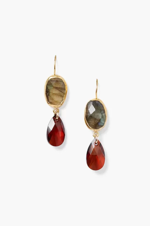 Chan Luu Ingrid Drop Earrings Burgundy Mix Best Sale