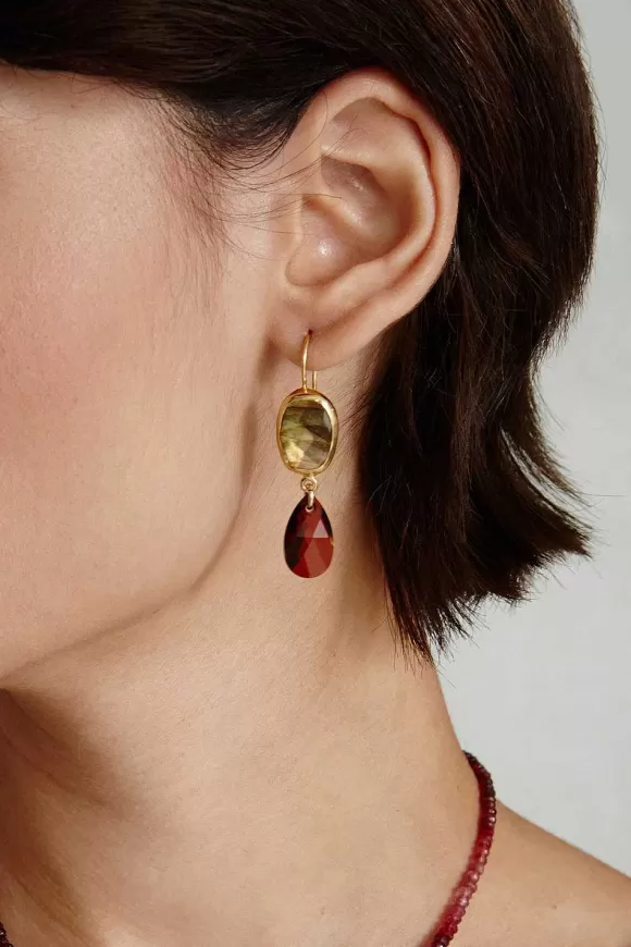 Chan Luu Ingrid Drop Earrings Burgundy Mix Best Sale