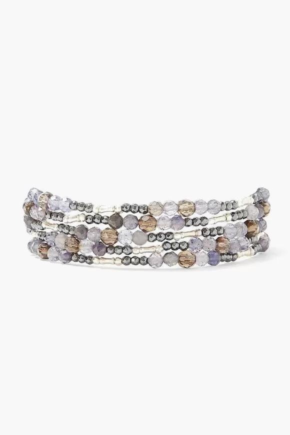 Chan Luu Iolite And Silver Mix Naked Wrap Bracelet Discount