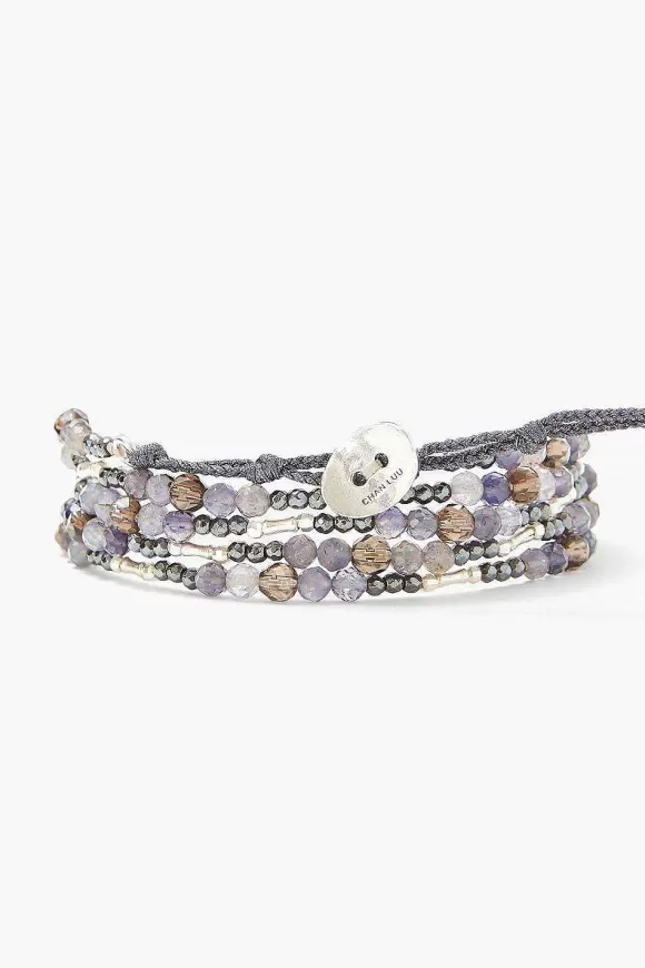 Chan Luu Iolite And Silver Mix Naked Wrap Bracelet Discount