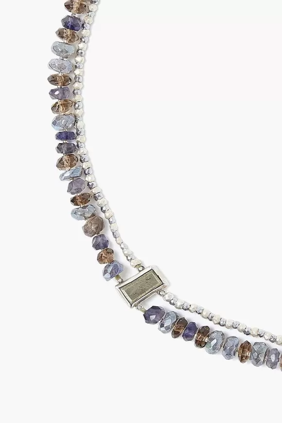 Chan Luu Iolite Mix And Silver Bead Pre-Layered Necklace Outlet