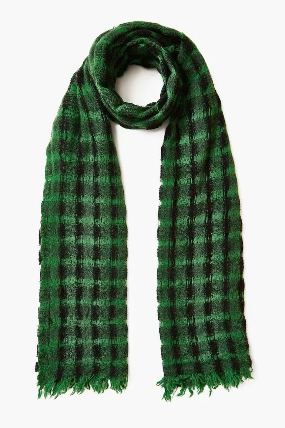 Chan Luu Ivy Checkered Wool Scarf Cheap