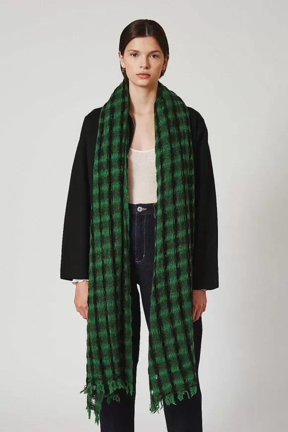 Chan Luu Ivy Checkered Wool Scarf Cheap