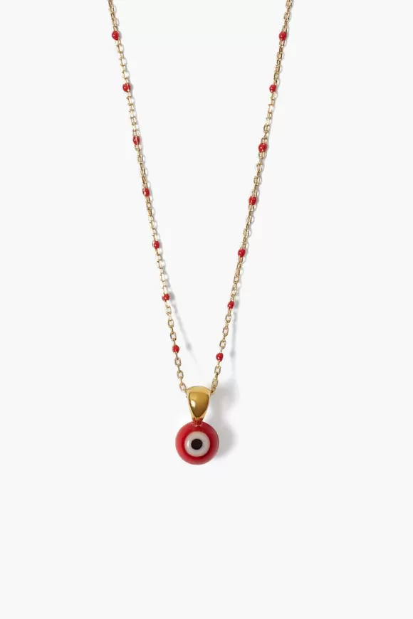 Chan Luu Izmir Evil Eye Necklace Red Outlet