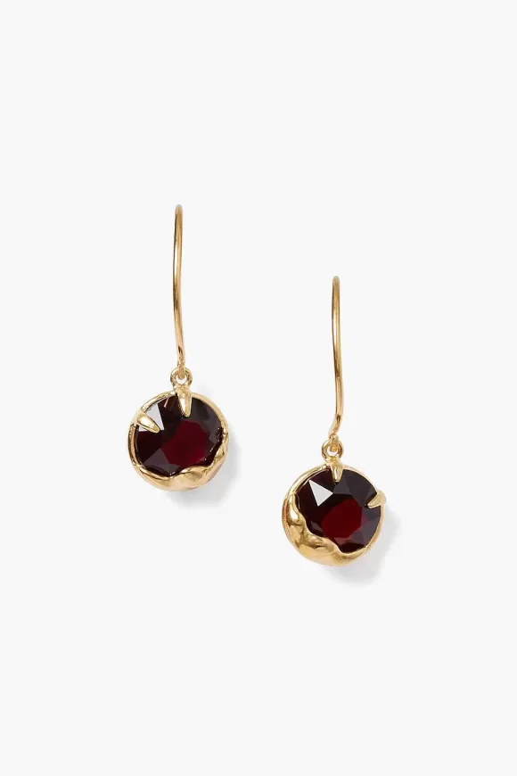 Chan Luu January Birthstone Earrings Garnet Crystal Store