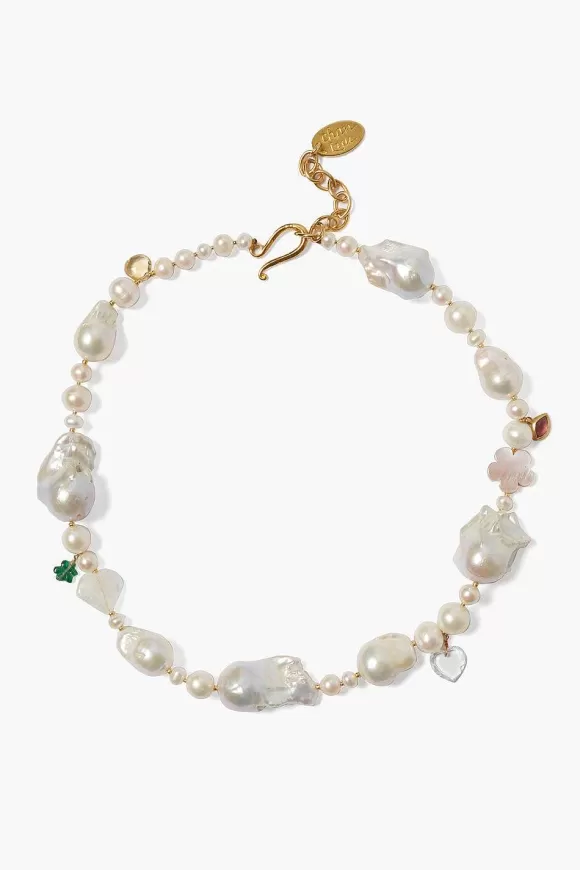 Chan Luu Jardin Necklace White Pearl Store