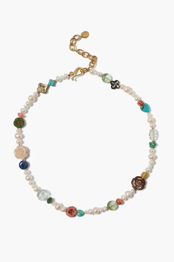 Chan Luu Jardin Necklace White Pearl Mix Best