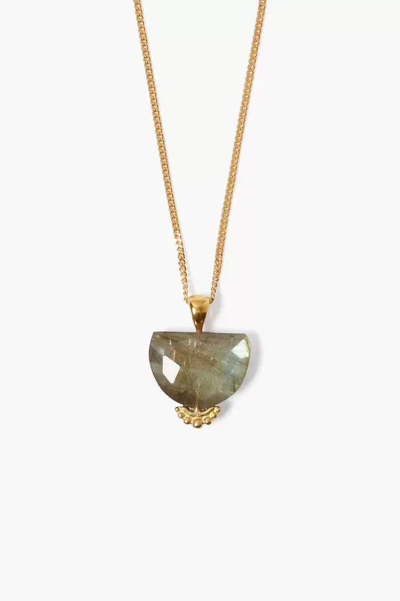 Chan Luu Jaya Pendant Necklace Gold Labradorite Discount