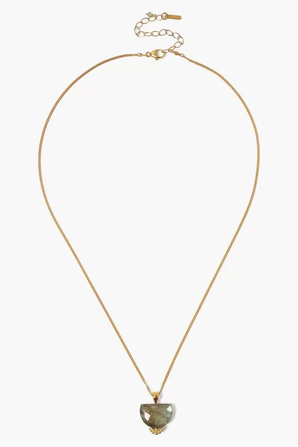 Chan Luu Jaya Pendant Necklace Gold Labradorite Discount