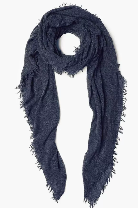 Chan Luu Jean Blue 100% Cashmere Scarf Outlet