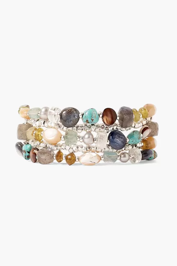 Chan Luu Jubilee Naked Wrap Bracelet Blue Mix Online