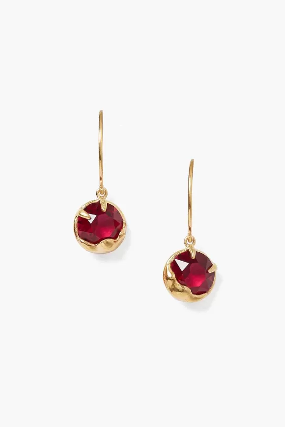 Chan Luu July Birthstone Earrings Ruby Crystal Cheap