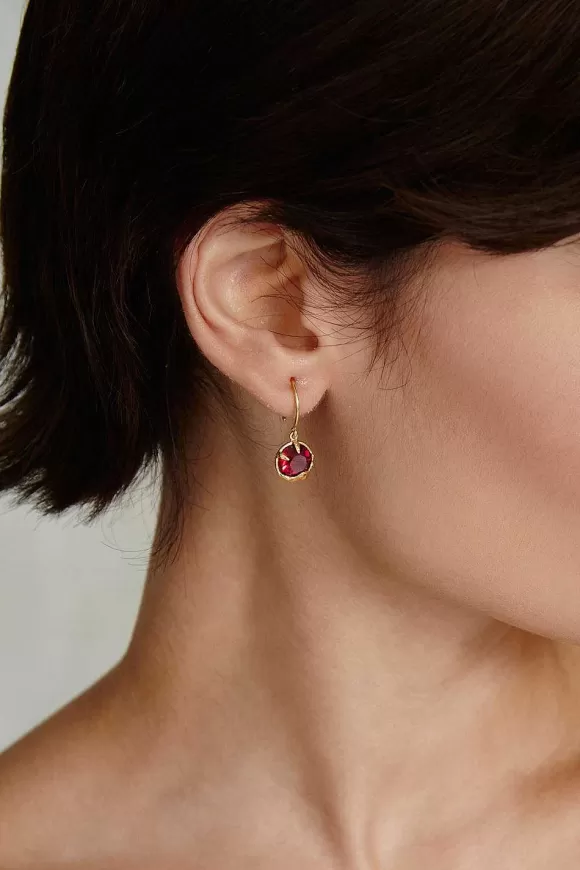 Chan Luu July Birthstone Earrings Ruby Crystal Cheap