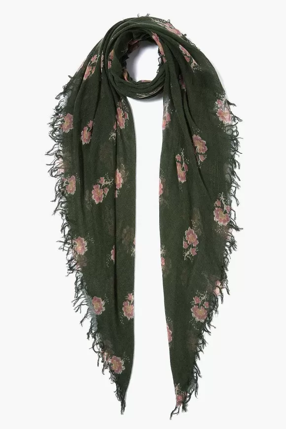 Chan Luu Kombu Hibiscus Floral Cashmere And Silk Scarf Store