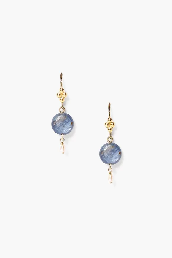 Chan Luu Kyanite And Pearl Drop Earrings Flash Sale