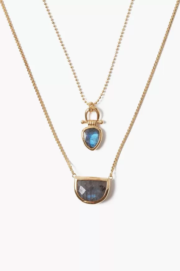 Chan Luu Labradorite Duo Necklace Set Discount