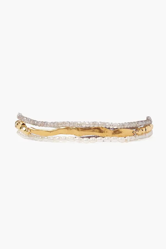 Chan Luu Labradorite Gold Wave Naked Wrap Bracelet Cheap