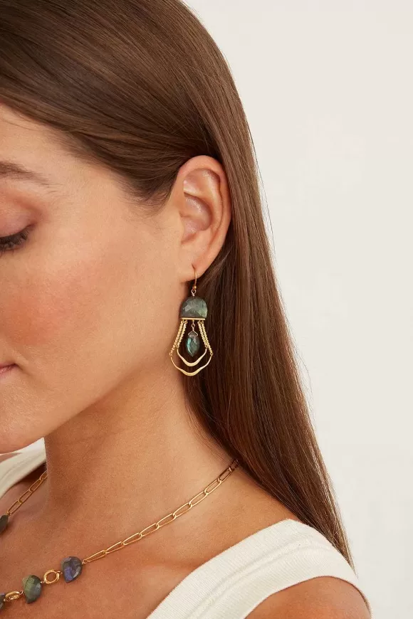 Chan Luu Labradorite Luna Chandelier Earrings Shop