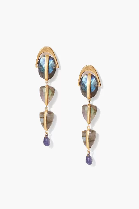 Chan Luu Labradorite Mix Rise Earrings Best Sale