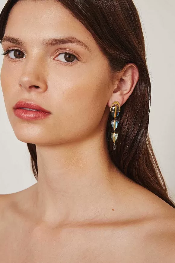 Chan Luu Labradorite Mix Rise Earrings Best Sale