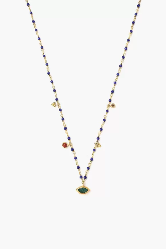 Chan Luu Lapis Mix Evil Eye Short Necklace New