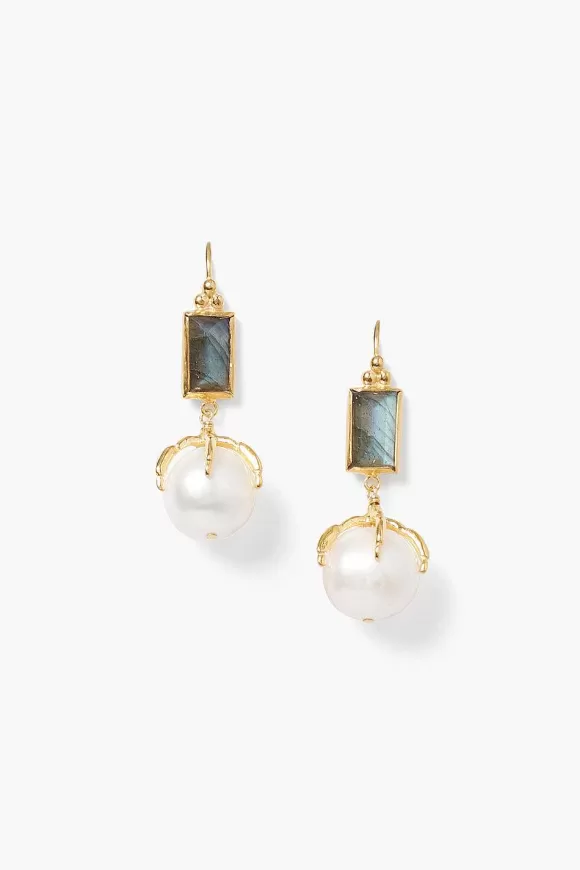 Chan Luu Lark Earrings White Pearl Mix Cheap