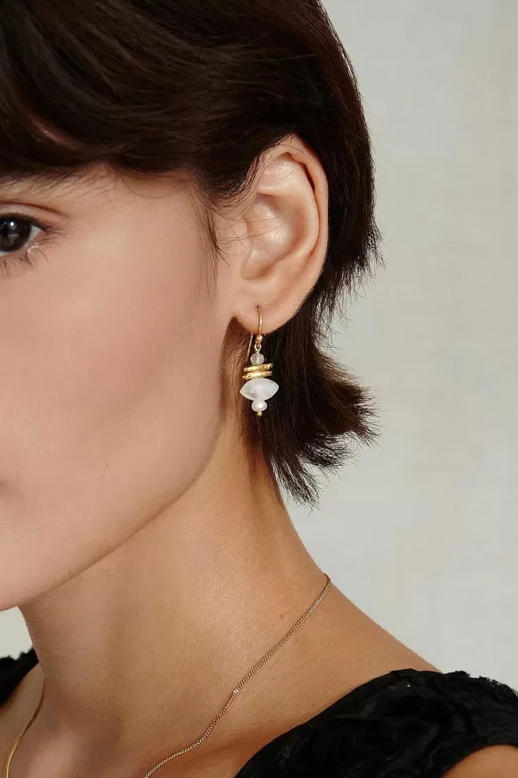 Chan Luu Lisbeth Drop Earrings Moonstone Mix Store