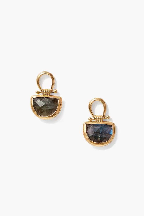 Chan Luu Luna Stud Earrings Labradorite Hot