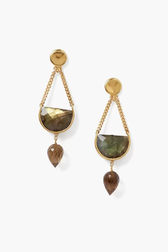 Chan Luu Luna Teardrop Earrings Labradorite Mix Online