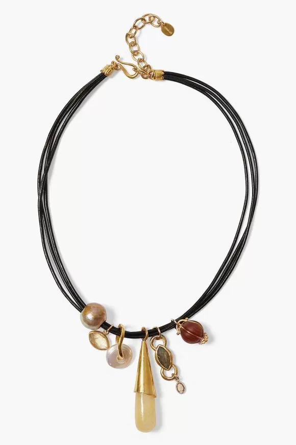 Chan Luu Madrid Charm Necklace Black Mix Cheap