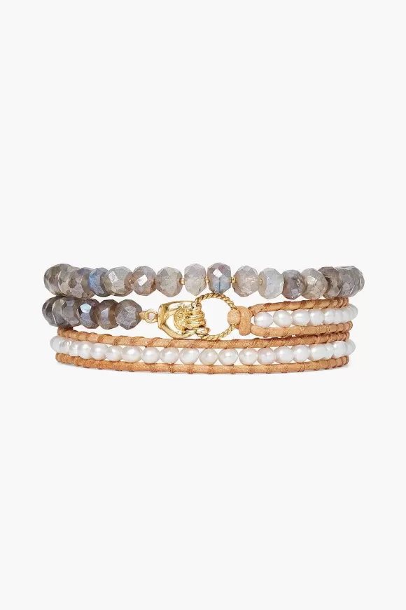 Chan Luu Mano Triple Wrap Bracelet White Pearl Mix Best Sale