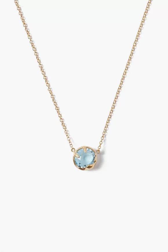 Chan Luu March Birthstone Necklace Aquamarine Crystal Flash Sale