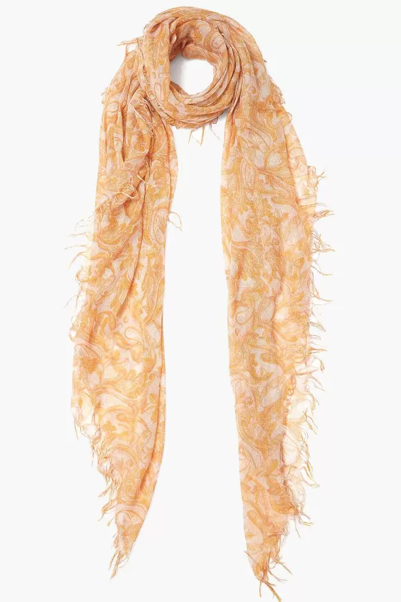 Chan Luu Marigold Free Bird Cashmere And Silk Scarf Discount