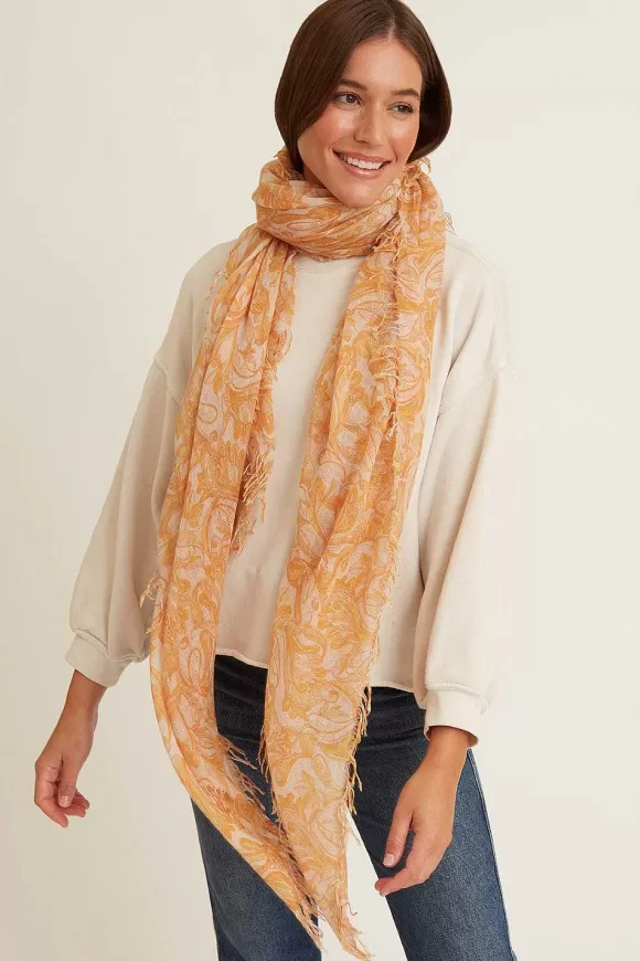 Chan Luu Marigold Free Bird Cashmere And Silk Scarf Discount