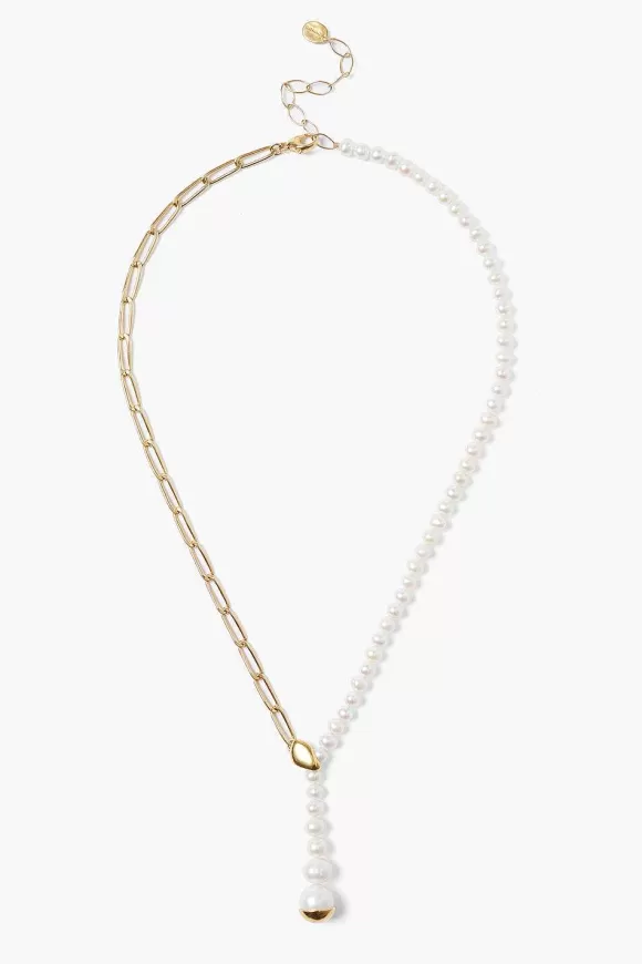 Chan Luu Marion Drop Necklace White Pearl Best