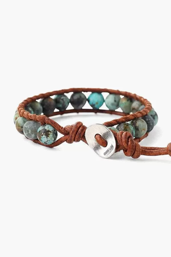 Chan Luu Matte African Turquoise Single Wrap Bracelet Online