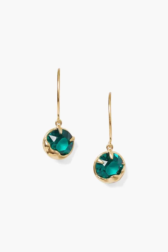 Chan Luu May Birthstone Earrings Emerald Crystal Cheap