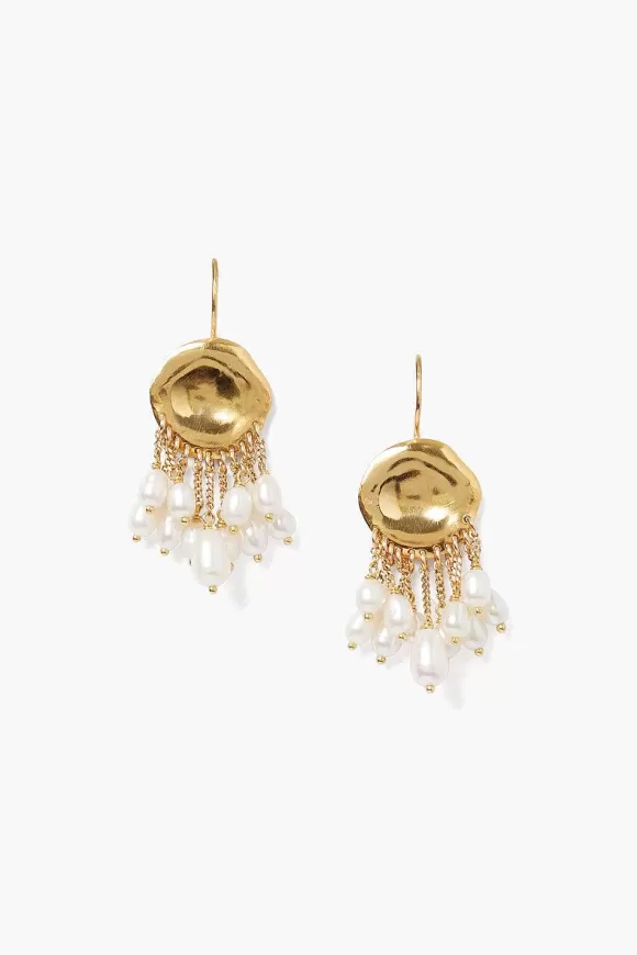 Chan Luu Medusa Earrings Gold White Pearl Shop