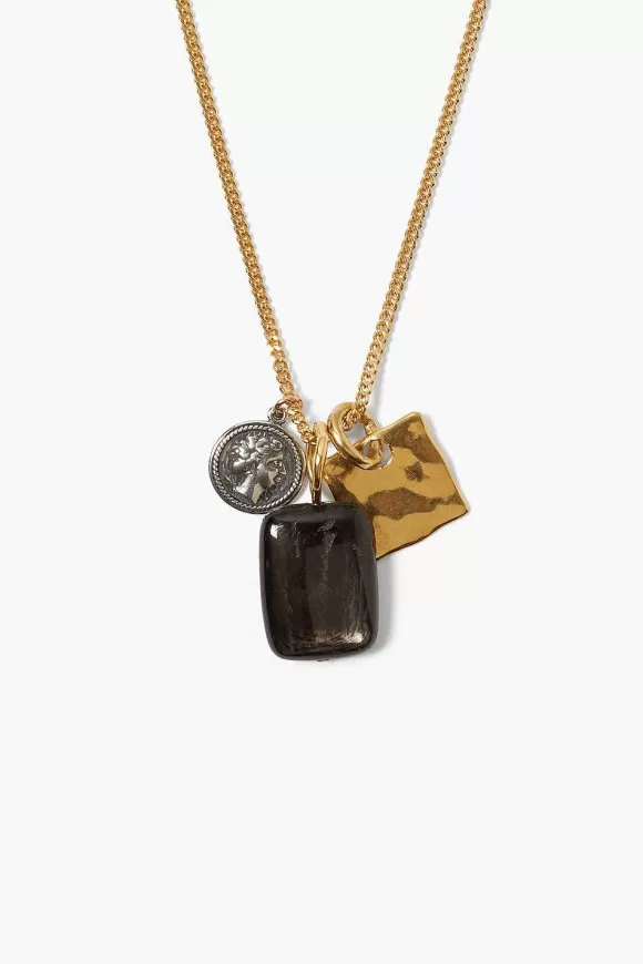 Chan Luu Minerva Charm Necklace Hypersthene New