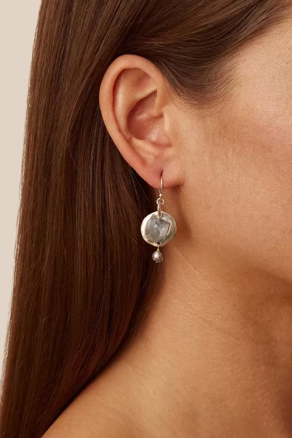 Chan Luu Moonstone & Pearl Ostra Earrings Store