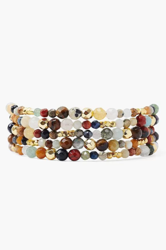 Chan Luu Multi And Gold Nugget Naked Wrap Bracelet Shop