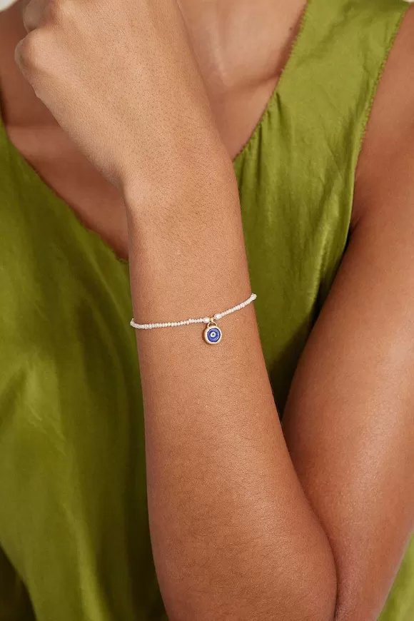 Chan Luu Mya Evil Eye Bracelet Blue Mix Shop