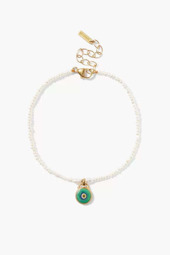 Chan Luu Mya Evil Eye Bracelet Green Mix Fashion