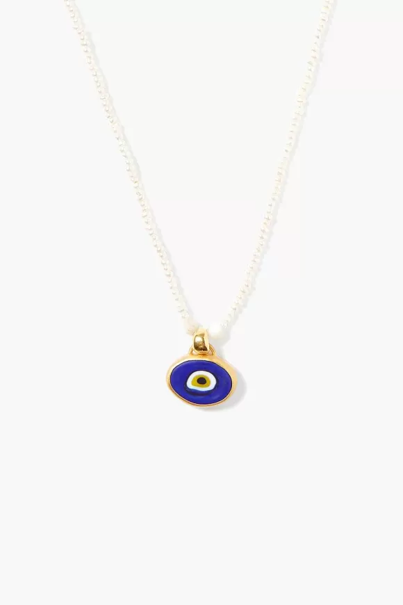 Chan Luu Mya Evil Eye Necklace Blue Mix Cheap