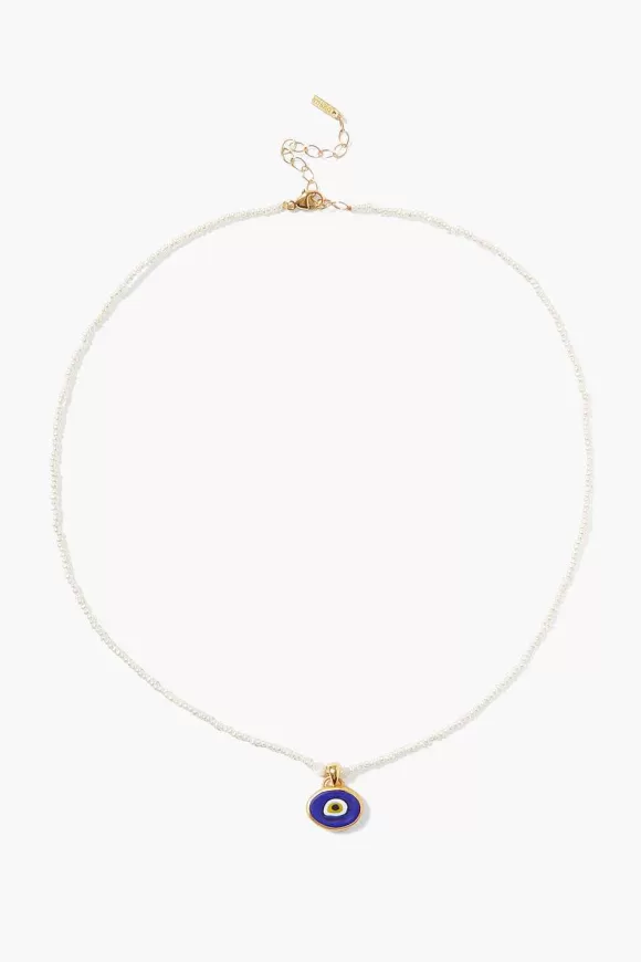 Chan Luu Mya Evil Eye Necklace Blue Mix Cheap