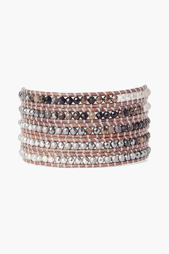 Chan Luu Onyx And Quartz Five Wrap Bracelet Sale