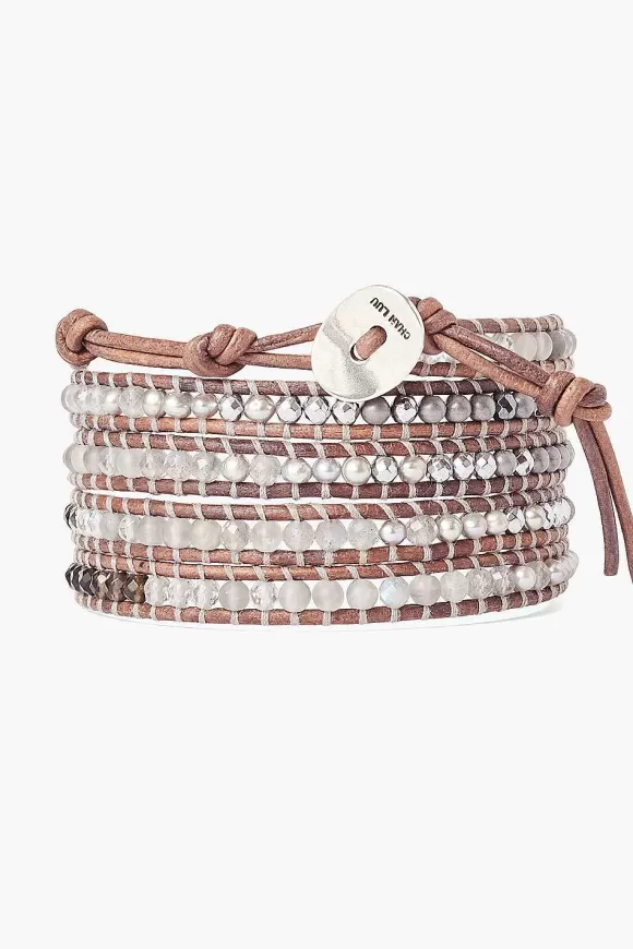 Chan Luu Onyx And Quartz Five Wrap Bracelet Sale